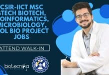 CSIR-IICT MSc BTech Biotech, Bioinformatics, Microbiology, Mol Bio Project Jobs – Attend Walk-In CSIR-IICT MSc BTech Biotech