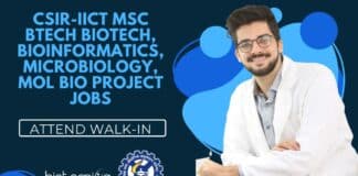 CSIR-IICT MSc BTech Biotech