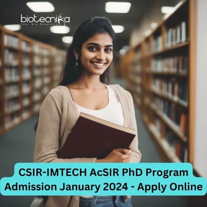 CSIR-IMTECH AcSIR PhD 2024