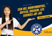 CSIR-NCL Bioinformatics, Biotech, Biochem, Life Sciences JRF Job – Apply Online CSIR-NCL Bioinformatics