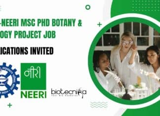 CSIR-NEERI MSc PhD Botany