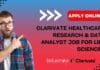 Clarivate Healthcare Research & Data Analyst Job For Life Sciences, Apply Online Clarivate Healthcare Research