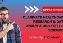 Clarivate Healthcare Research & Data Analyst Job For Life Sciences, Apply Online Clarivate Healthcare Research