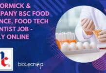 McCormick & Company BSc Food Science, Food Tech Scientist Job – Apply Online Food Tech Scientist Job