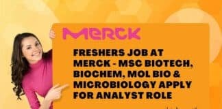 Freshers Job at Merck