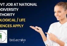 Govt Job at National Biodiversity Authority – Biological / Life Sciences Apply Govt Job at National
