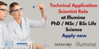 Technical Application Scientist Illumina- PhD / MSc / BSc Candidates Apply Online