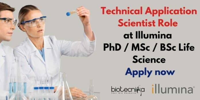 Technical Application Scientist Illumina- PhD / MSc / BSc Candidates Apply Online