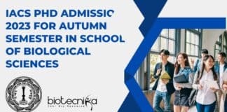 IACS PhD Admissions 2023