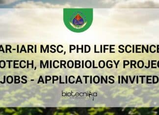 IARI Project Vacancies
