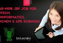 ICAR-NIPB JRF Job For Biotech, Bioinformatics, Biochem & Life Sciences ICAR-NIPB JRF Job