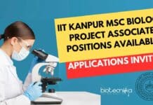 IIT Kanpur MSc Biology Project