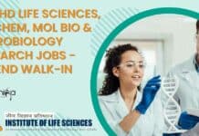 ILS PhD Life Sciences, Biochem, Mol Bio & Microbiology Research Jobs – Attend Walk-In ILS PhD Life Sciences,