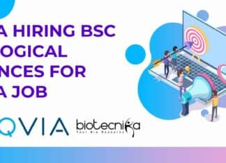 IQVIA Hiring BSc Biological