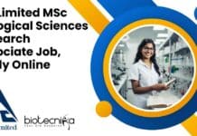 ITC Limited MSc Biological Sciences Research Associate Job, Apply Online ITC Limited MSc Biological Sciences