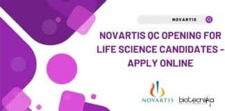 Novartis QC Opening For Life Science Candidates - Apply Online