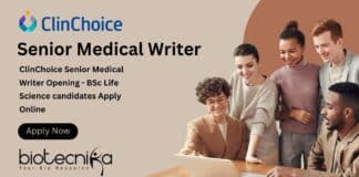 ClinChoice Medical Writer Opening - BSc Life Science Apply Online