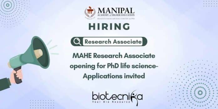 MAHE Research Associate Opening