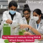 Panjab University RA Job For MTech, PhD Biotech & Botany – Applications Invited Panjab University RA Job