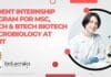Student Internship Program For MSc, MTech & BTech Biotech & Microbiology at MNNIT MNNIT Student Internship Program