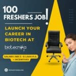 Freshers Biotech Job in Bangalore