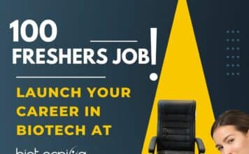Freshers Biotech Job in Bangalore
