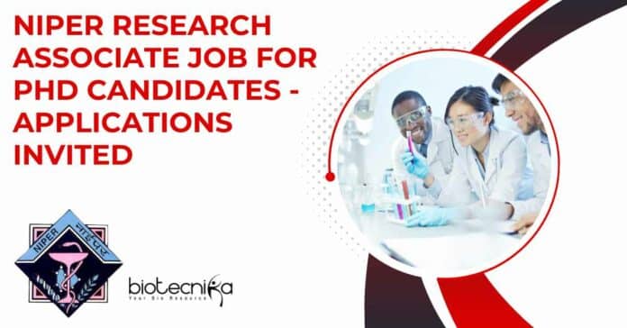 NIPER Research Associate Opening
