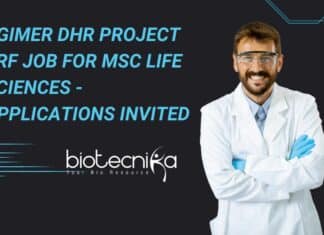 PGIMER DHR Project SRF Job For MSc Life Sciences - Applications Invited