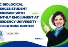 MSc Biological Sciences Student Internship With Monthly Emolument at Presidency University – Applications Invited Presidency University Student Internship