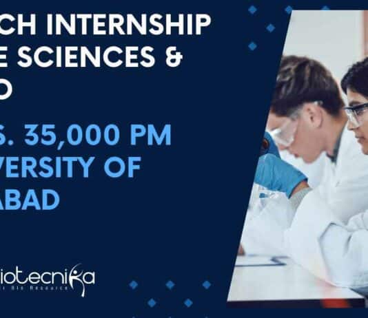 Research Internship For Life
