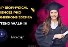 SINP Biophysical Sciences PhD Admissions 2023-24 – Attend Walk-In SINP Biophysical Sciences PhD
