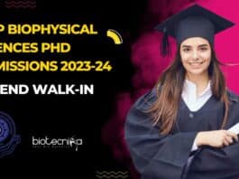 SINP Biophysical Sciences PhD