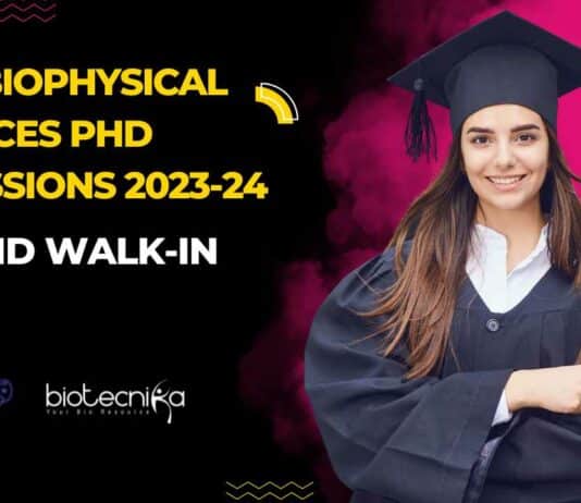 SINP Biophysical Sciences PhD