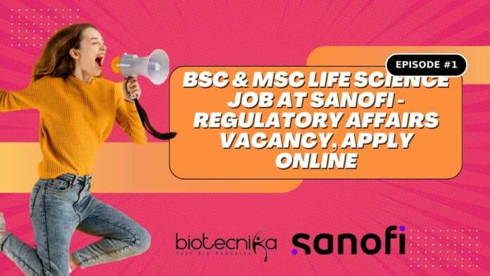 Sanofi Regulatory Affairs Job