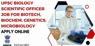 UPSC Biology Scientific Officer