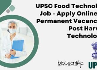 UPSC Food Technology Job