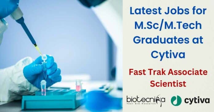 Cytiva Hiring Fast Trak