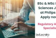Regulatory Affairs Specialist at Philips – BSc/MSc Life Sciences Candidates Eligible Philips Regulatory Affairs Specialist