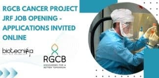 RGCB Cancer Project JRF