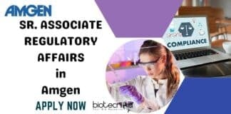 Amgen Life Sciences Regulatory Affairs Job Opening - Apply Online
