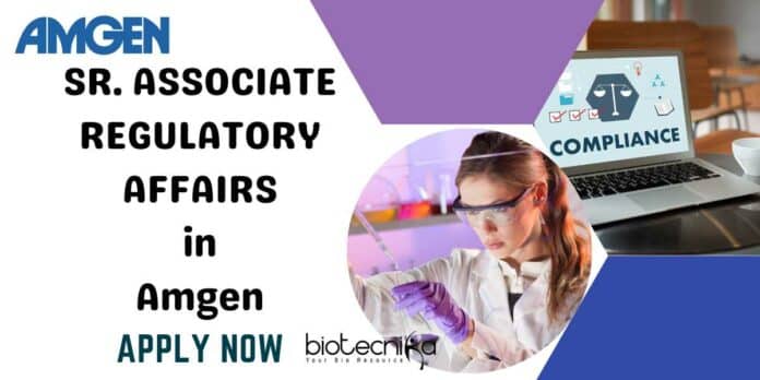 Amgen Life Sciences Regulatory Affairs Job Opening - Apply Online