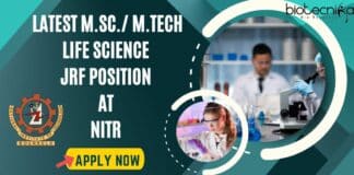 JRF position at NITR