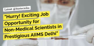 AIIMS Delhi Non-Med Scientist Job For MSc Life Sciences