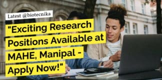 Research Positions at MAHE, Manipal