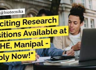 Research Positions at MAHE, Manipal