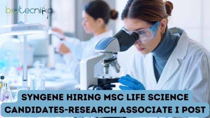 Latest MSc Job at Syngene