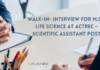 MSc Life Science Assistant Post at ACTREC – Attend Walk-In Interview for M.Sc. Life Science
