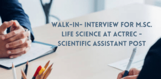 Interview for M.Sc. Life Science
