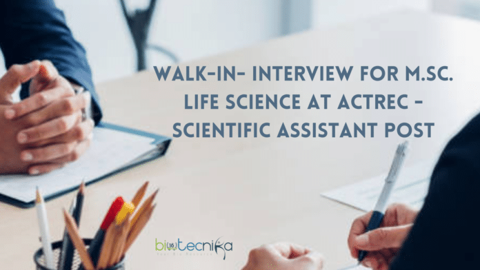Interview for M.Sc. Life Science
