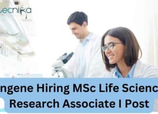 Syngene Hiring MSc Life